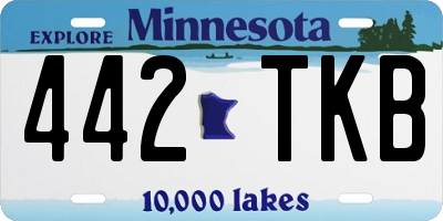 MN license plate 442TKB