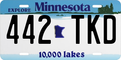 MN license plate 442TKD