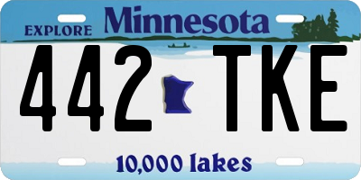 MN license plate 442TKE