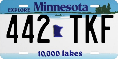 MN license plate 442TKF