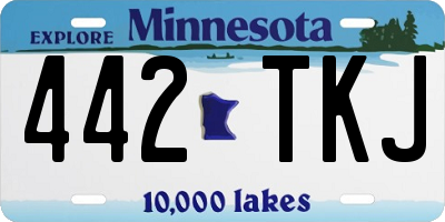 MN license plate 442TKJ