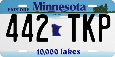 MN license plate 442TKP
