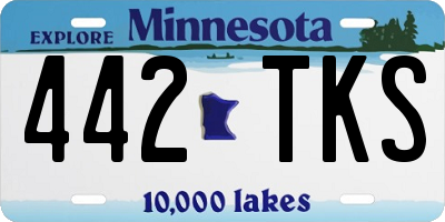 MN license plate 442TKS
