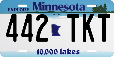 MN license plate 442TKT