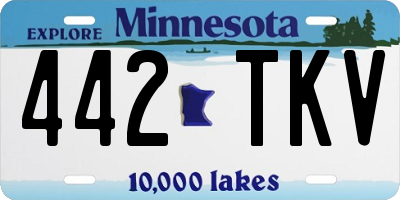 MN license plate 442TKV
