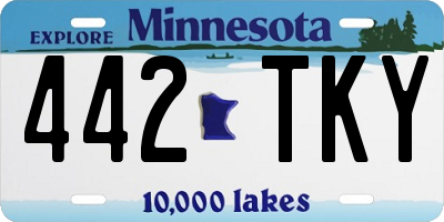 MN license plate 442TKY