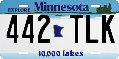 MN license plate 442TLK