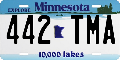 MN license plate 442TMA