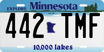MN license plate 442TMF