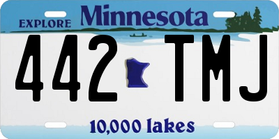 MN license plate 442TMJ