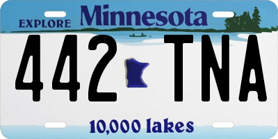 MN license plate 442TNA