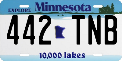MN license plate 442TNB