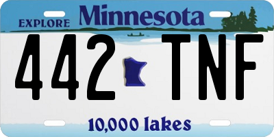 MN license plate 442TNF