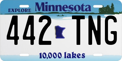 MN license plate 442TNG