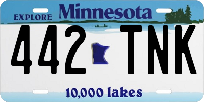 MN license plate 442TNK