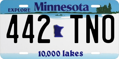 MN license plate 442TNO