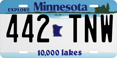 MN license plate 442TNW