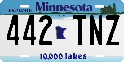 MN license plate 442TNZ
