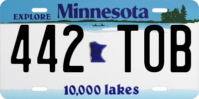 MN license plate 442TOB