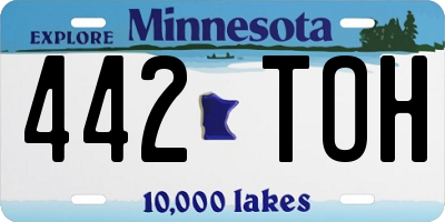 MN license plate 442TOH