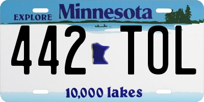 MN license plate 442TOL