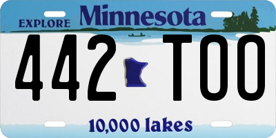 MN license plate 442TOO