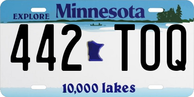 MN license plate 442TOQ