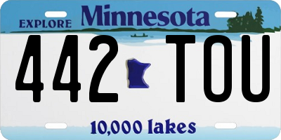 MN license plate 442TOU