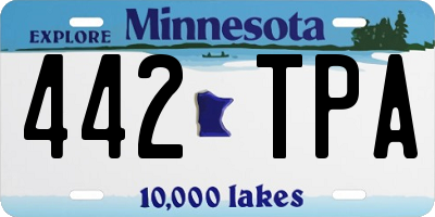 MN license plate 442TPA