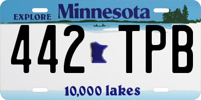 MN license plate 442TPB