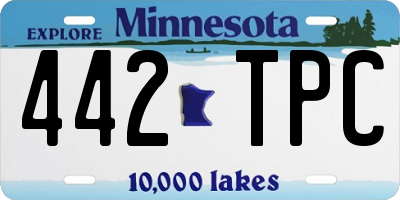 MN license plate 442TPC