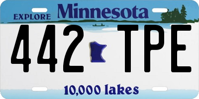 MN license plate 442TPE