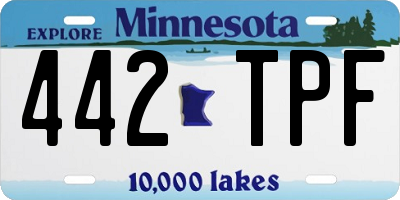 MN license plate 442TPF