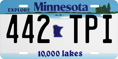 MN license plate 442TPI