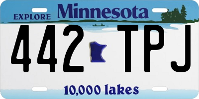 MN license plate 442TPJ