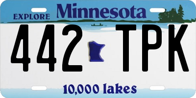 MN license plate 442TPK