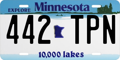 MN license plate 442TPN