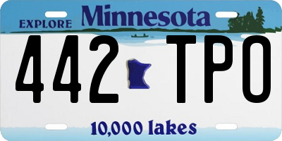 MN license plate 442TPO