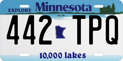 MN license plate 442TPQ