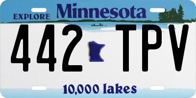 MN license plate 442TPV