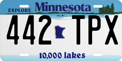 MN license plate 442TPX