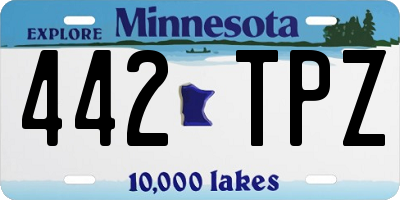 MN license plate 442TPZ