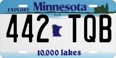 MN license plate 442TQB