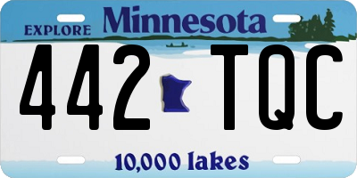 MN license plate 442TQC