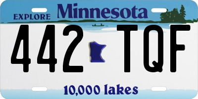 MN license plate 442TQF