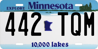 MN license plate 442TQM