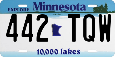 MN license plate 442TQW