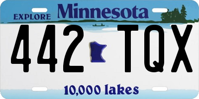 MN license plate 442TQX