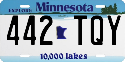 MN license plate 442TQY