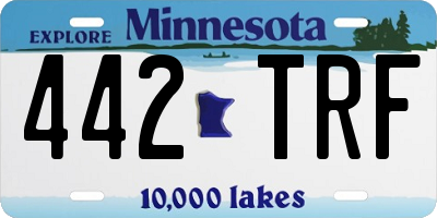 MN license plate 442TRF